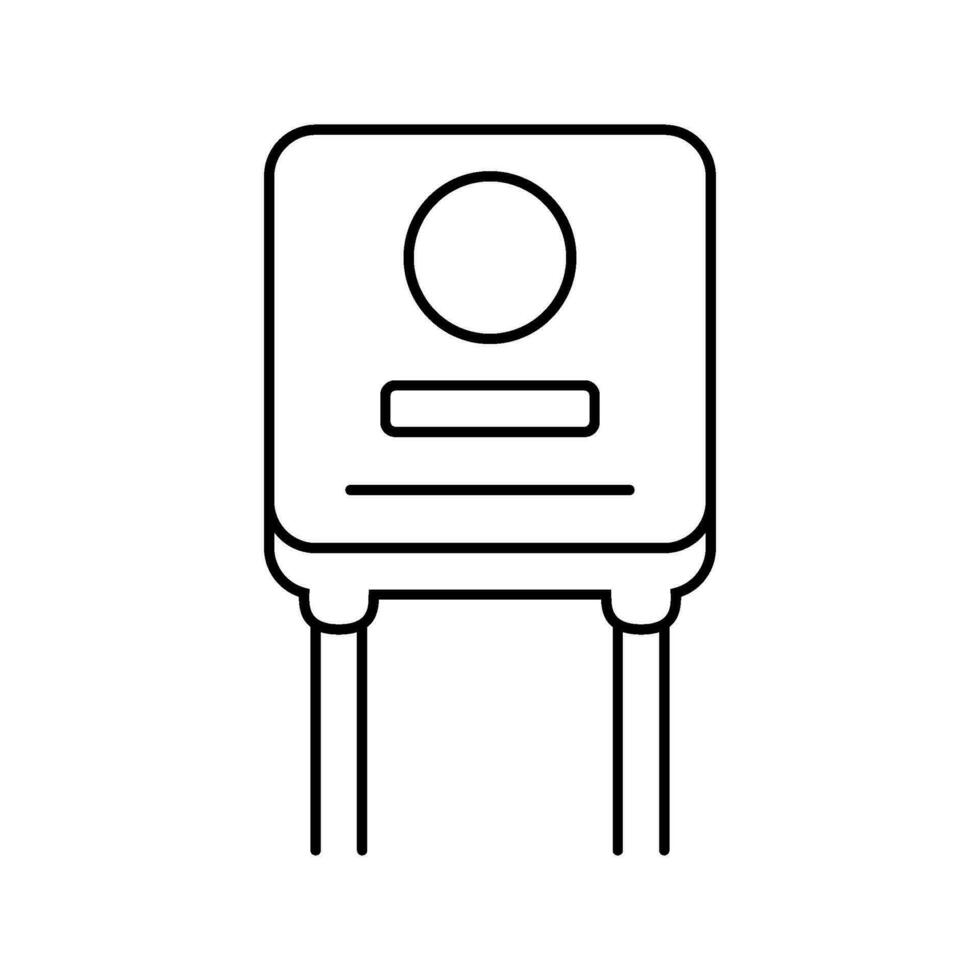 capacitor electrical engineer line icon vector illustration