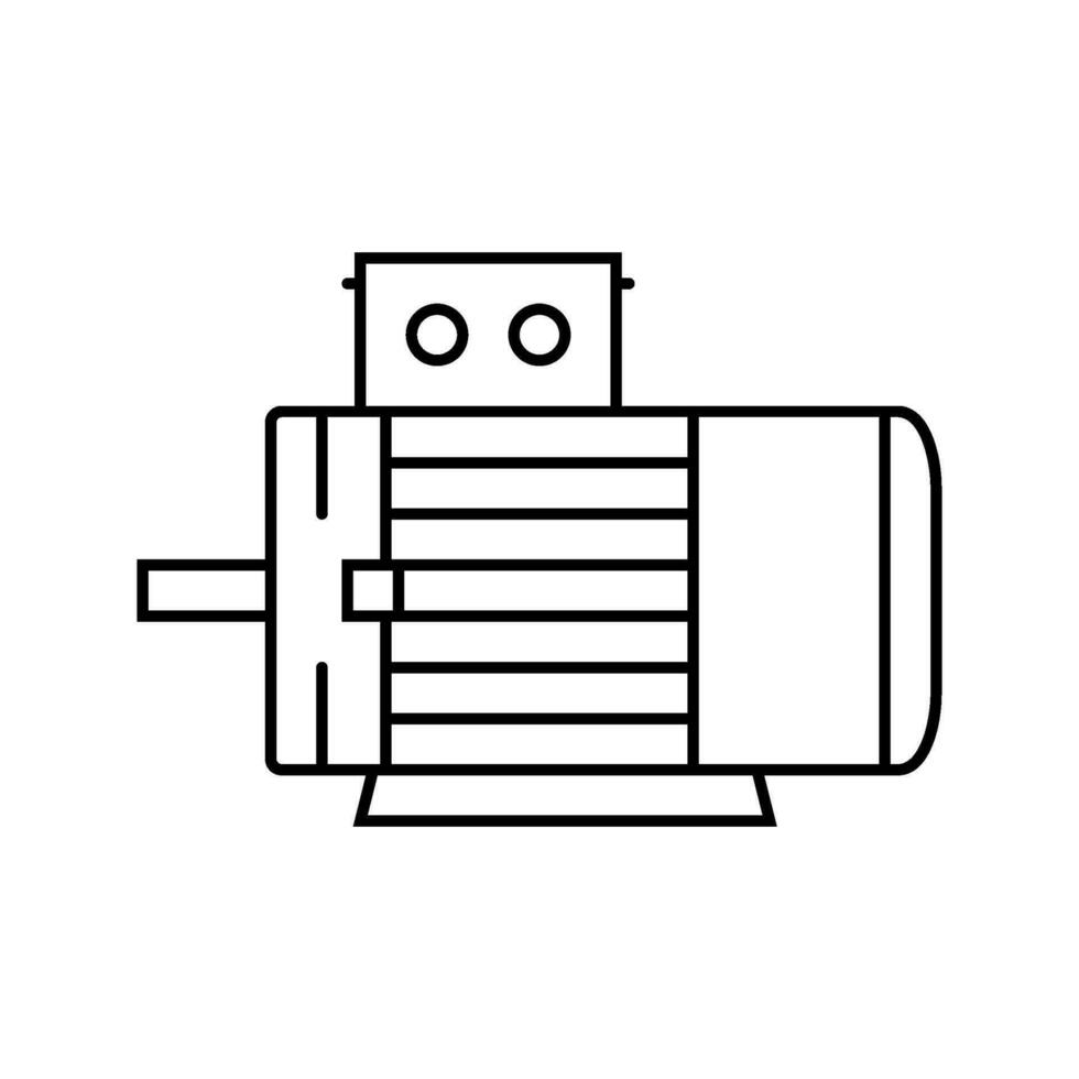 eléctrico motor eléctrico ingeniero línea icono vector ilustración