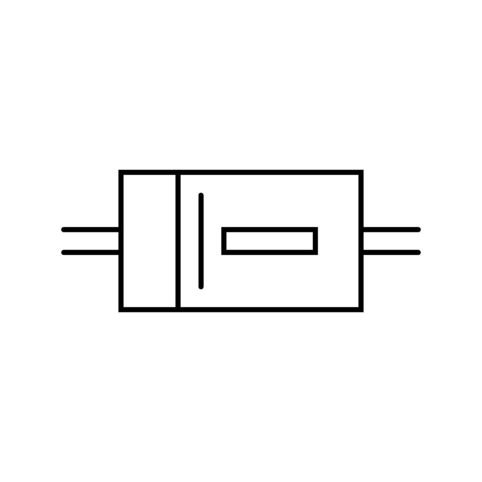 diode electrical engineer line icon vector illustration