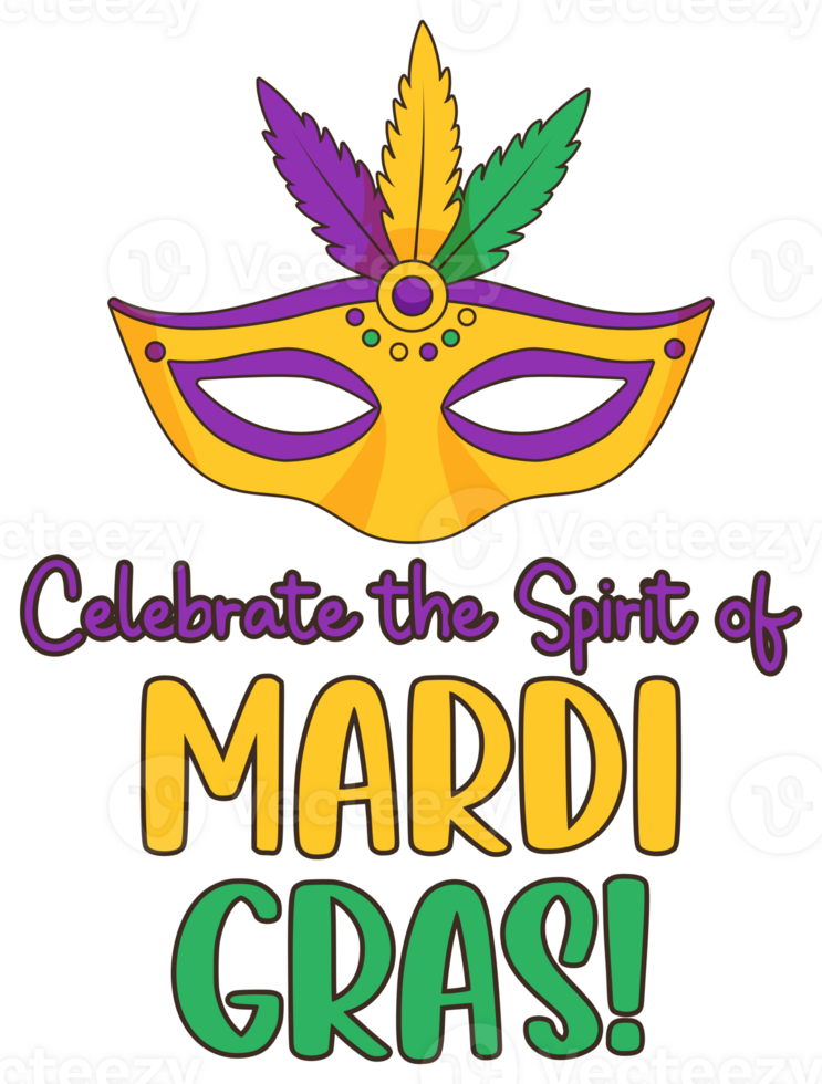 autocollant slogan mardi gras png