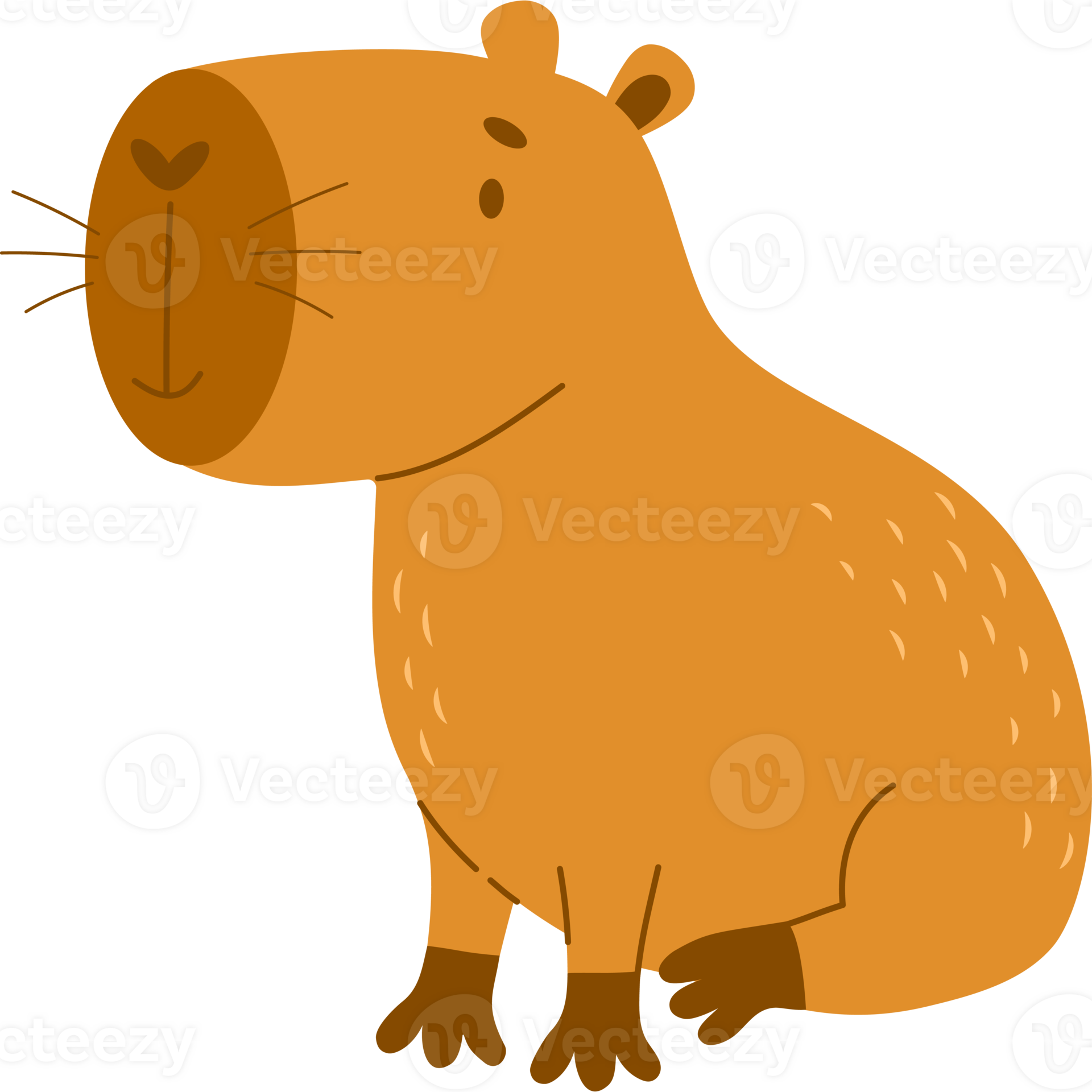 Cute capybara rodent 35271882 PNG