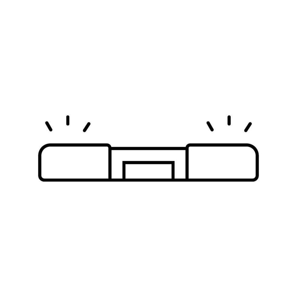 flashing lights alert line icon vector illustration
