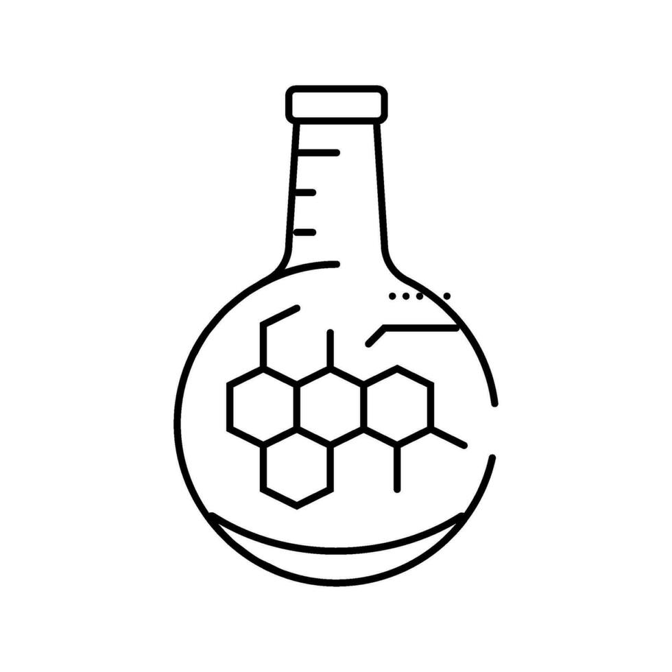 chemical synthesis engineer line icon vector illustration