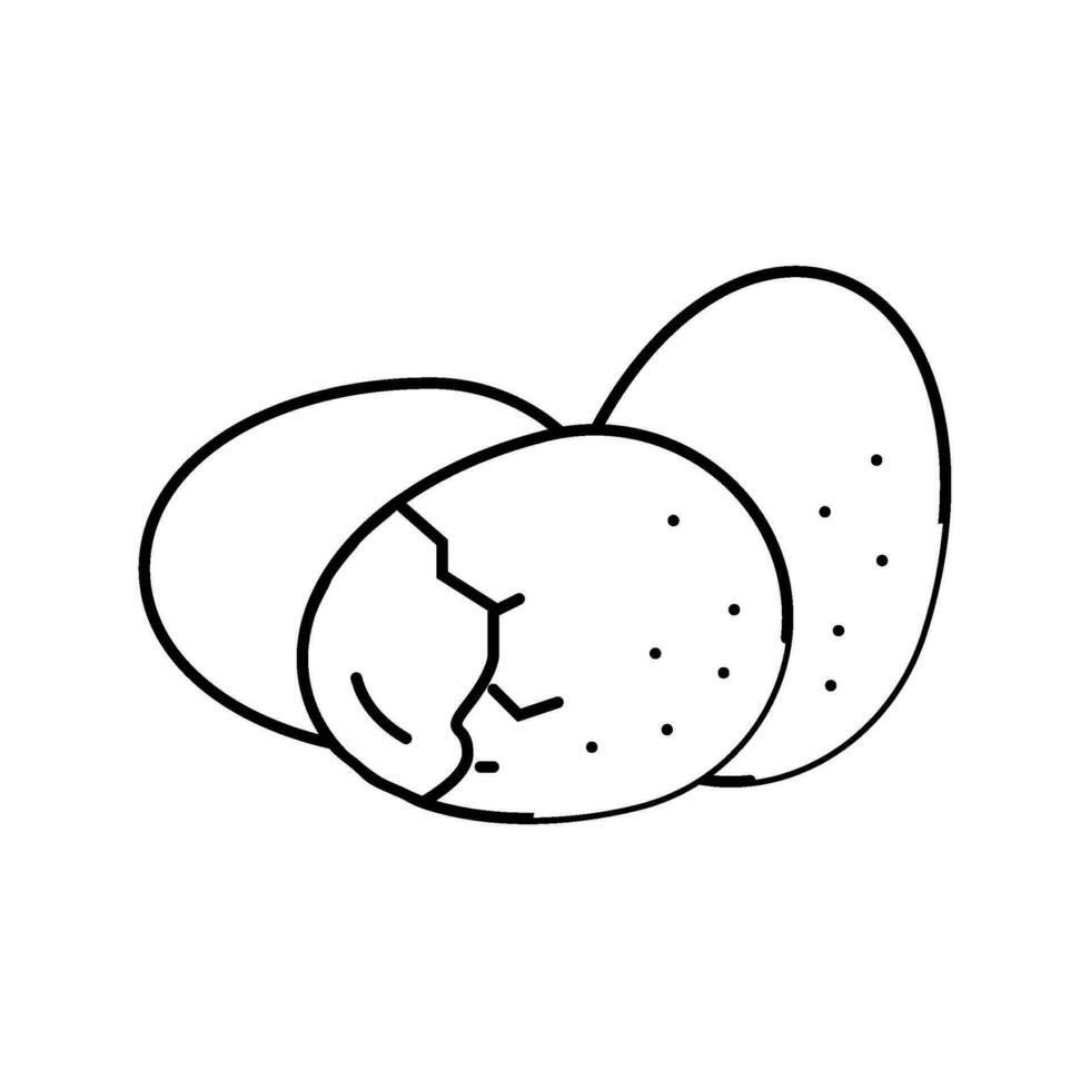 egg shell food hen line icon vector illustration