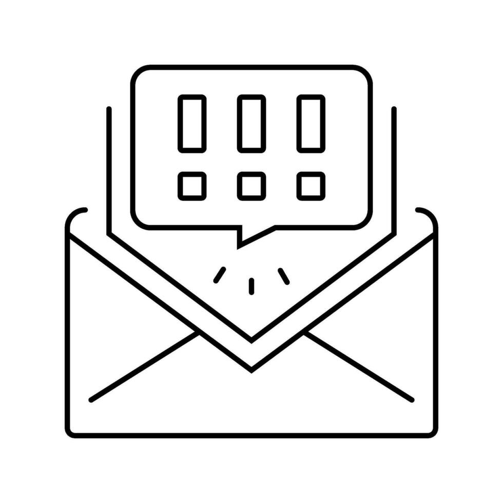 alert message line icon vector illustration