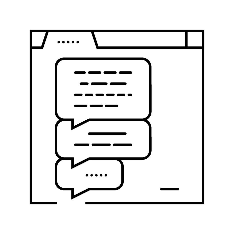 unanswered messages sad mood line icon vector illustration