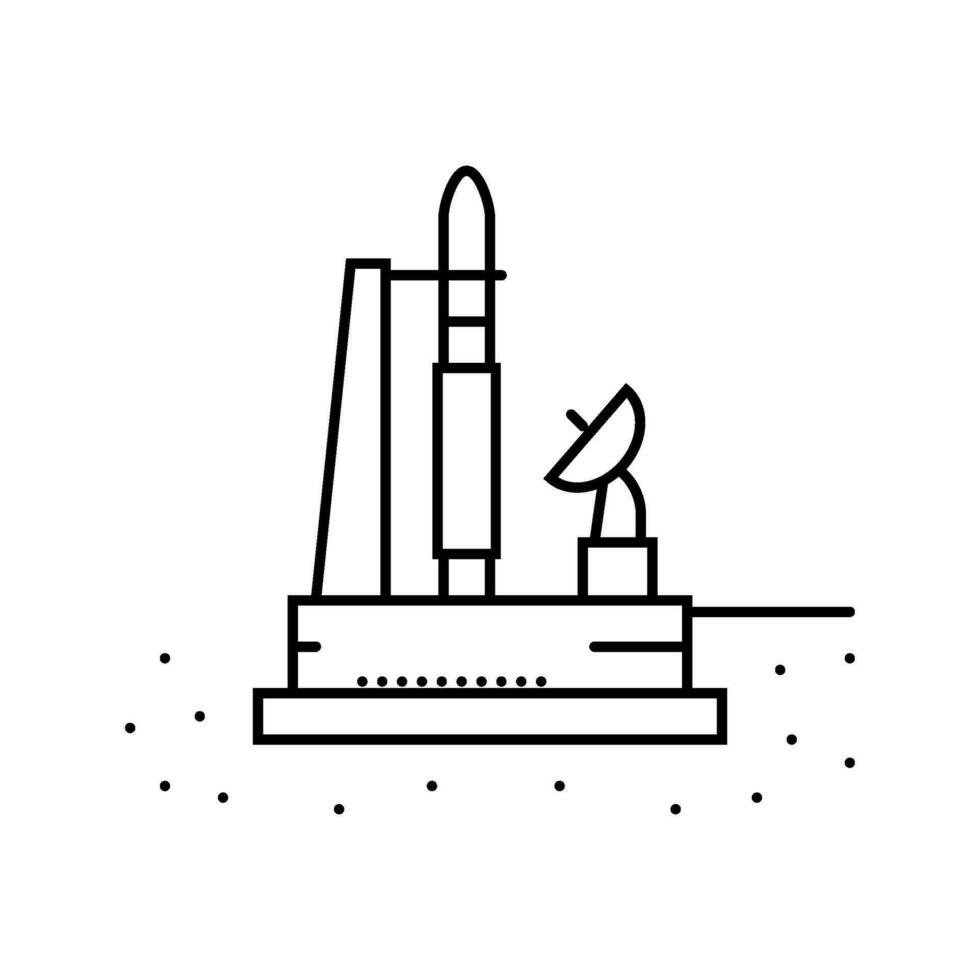 mars sample return mission planet line icon vector illustration