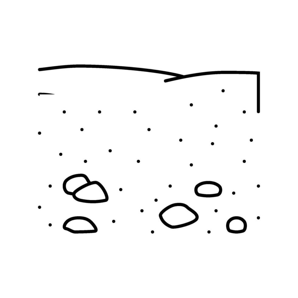 martian landscape mars planet line icon vector illustration