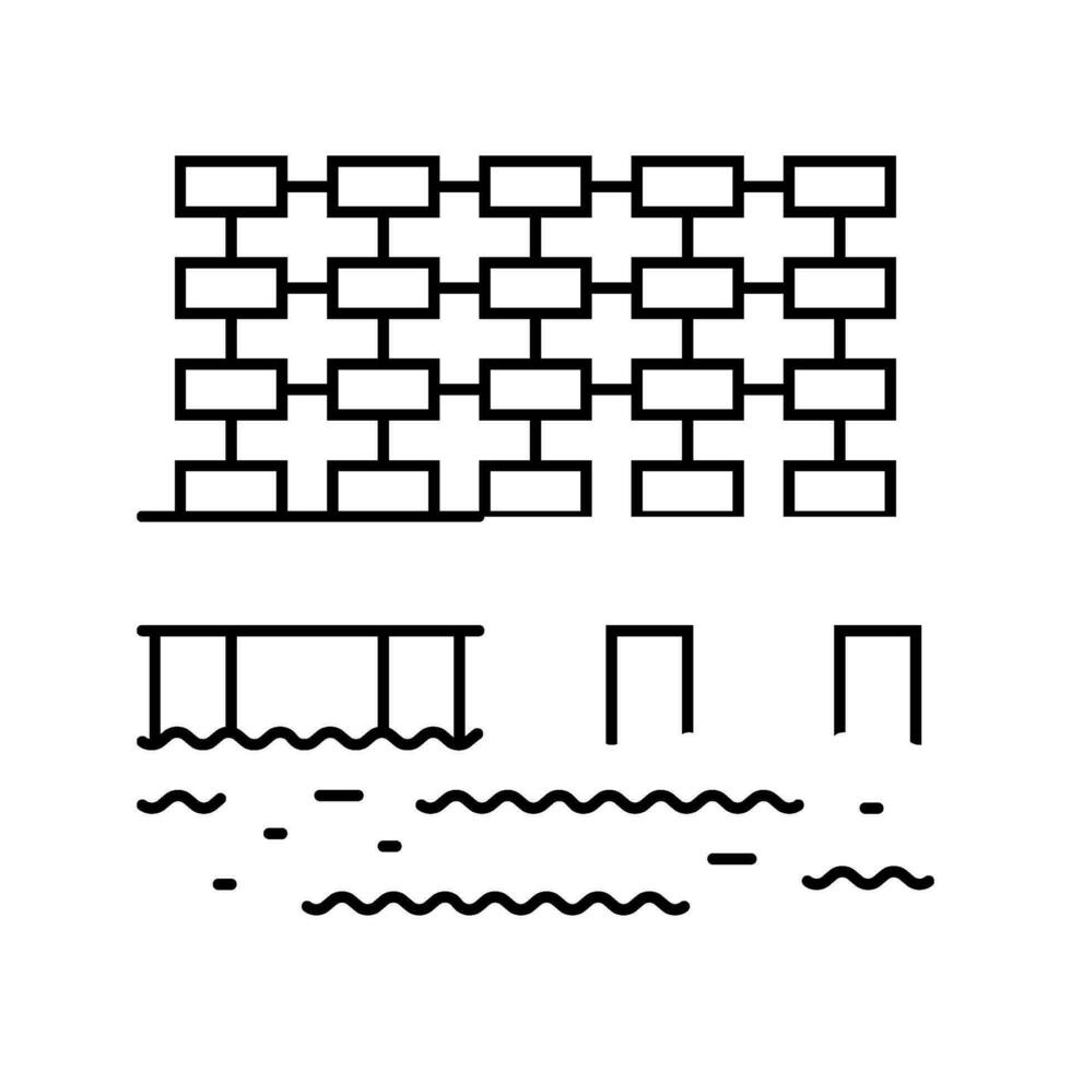 marine corrosion testing line icon vector illustration