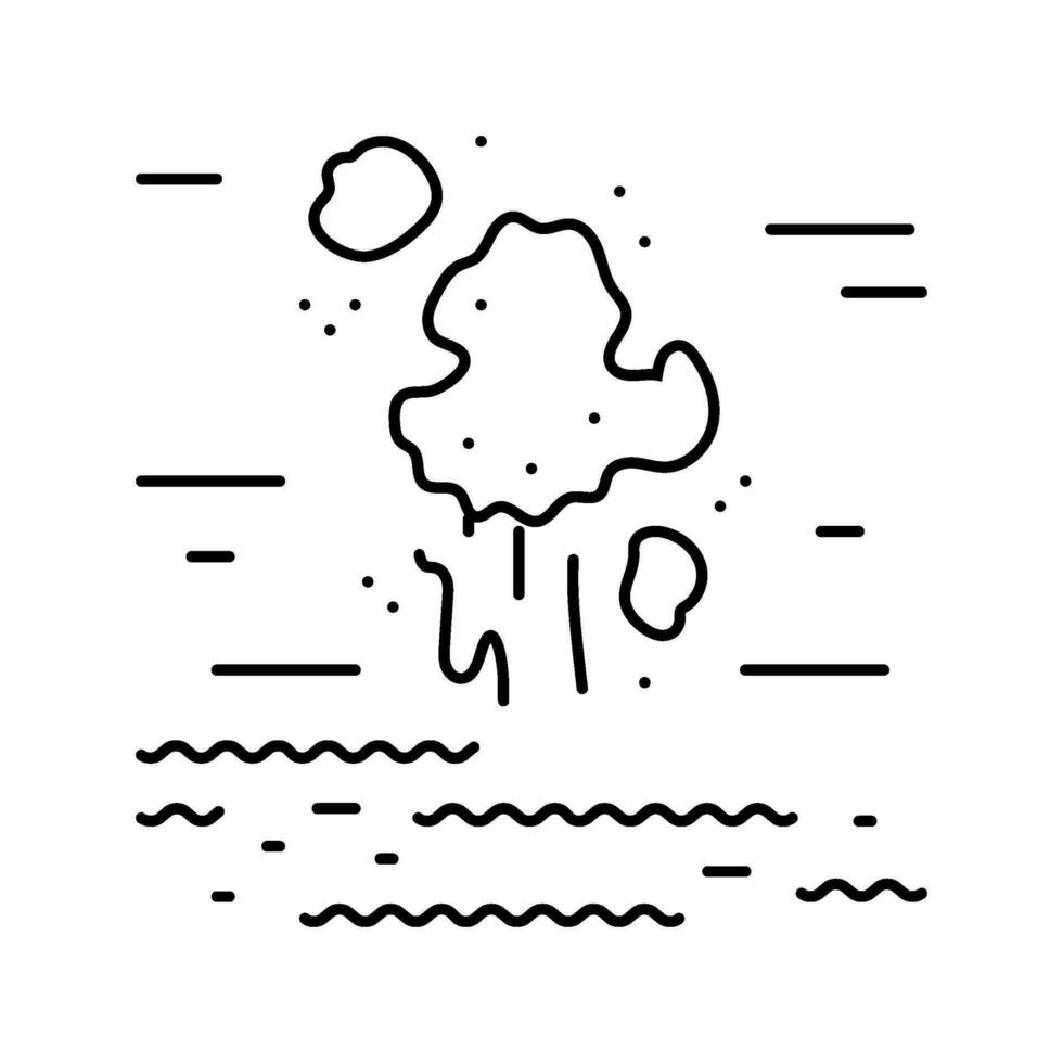 marina corrosión línea icono vector ilustración