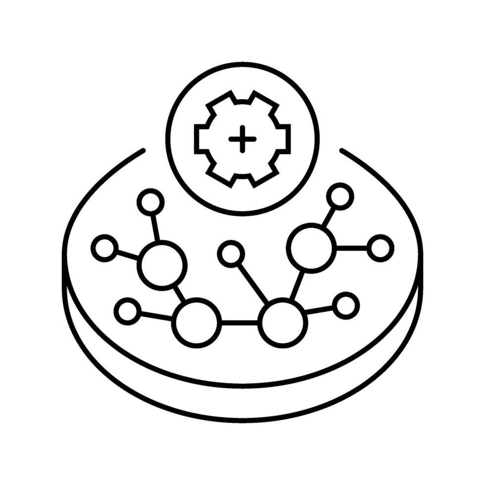tissue engineering biomedical line icon vector illustration