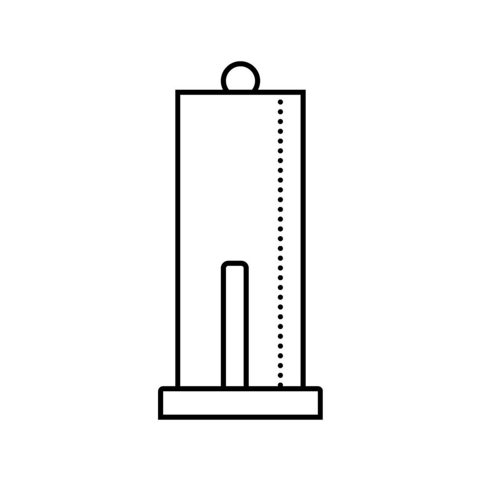 paper towel holder line icon vector illustration