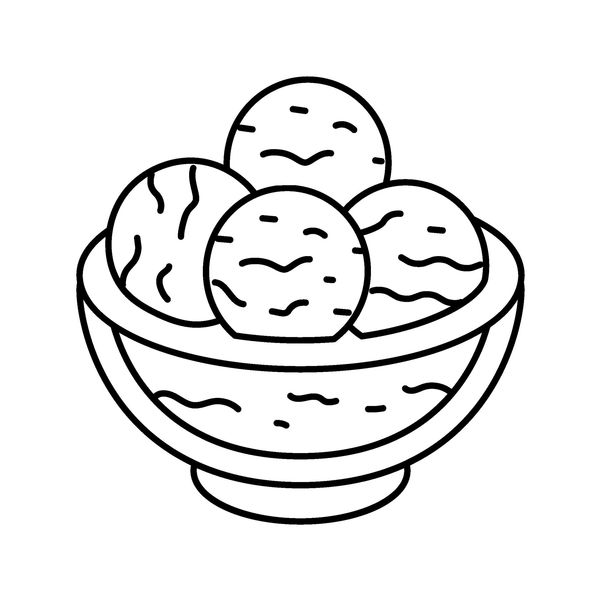 mint chocolate chip ice cream food snack line icon vector illustration 35272313 Vector Art at