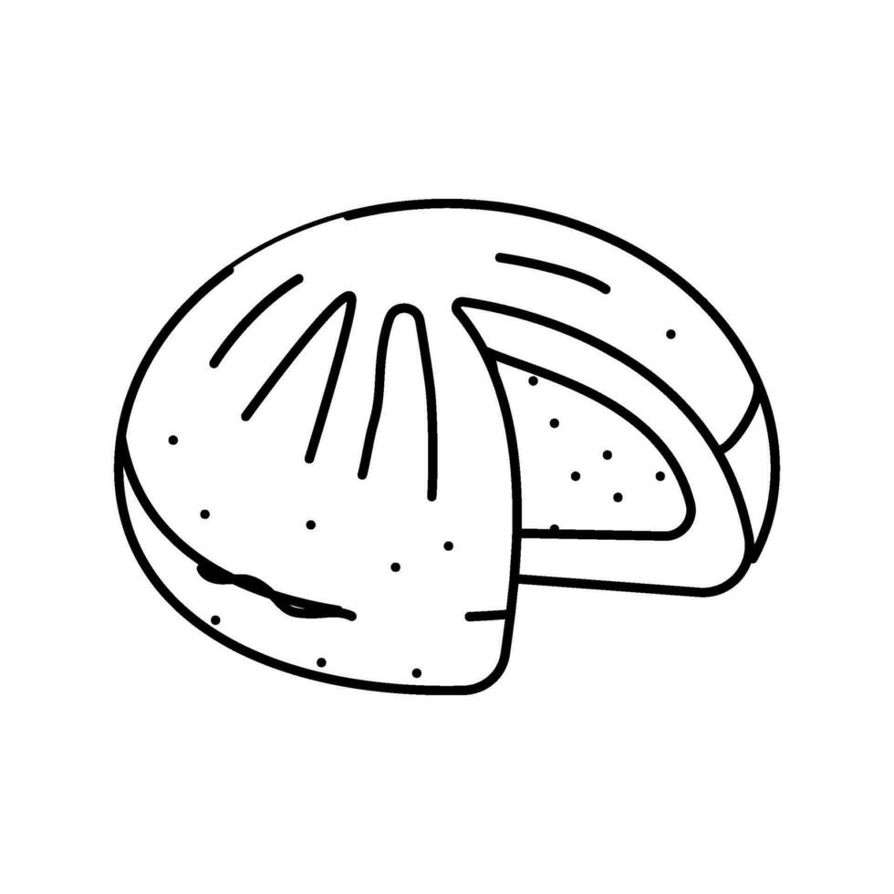 tomato bun food meal line icon vector illustration