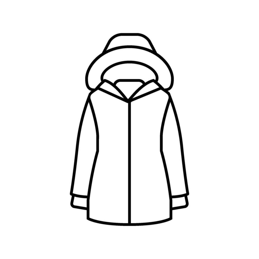 winter coat season line icon vector illustration