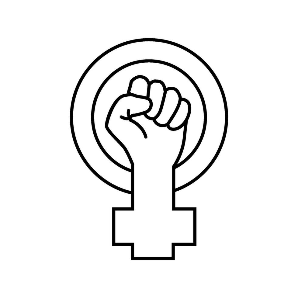 woman power fist feminism line icon vector illustration 35272358 Vector Art at Vecteezy
