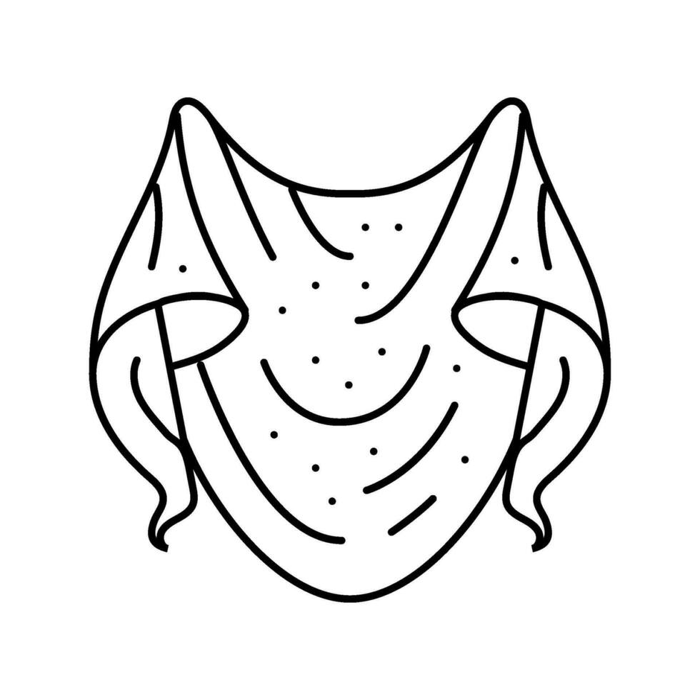 shawl knitting wool line icon vector illustration