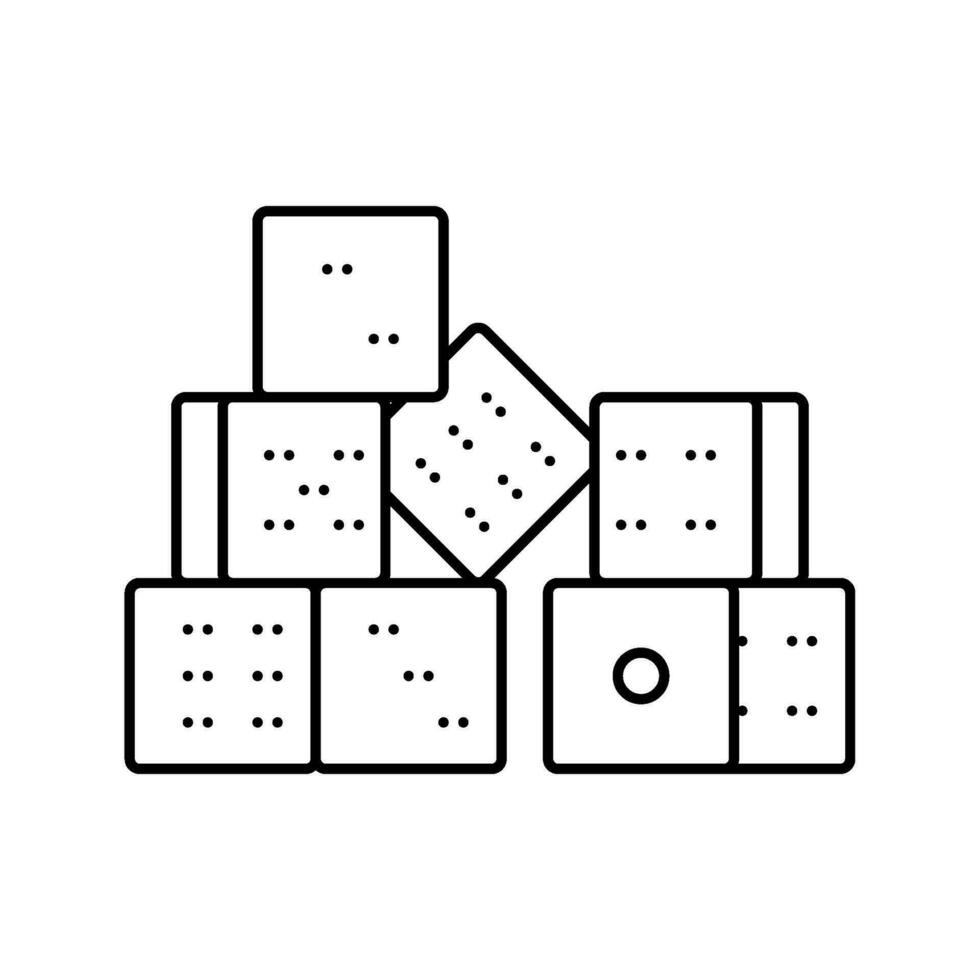 dice game board table line icon vector illustration