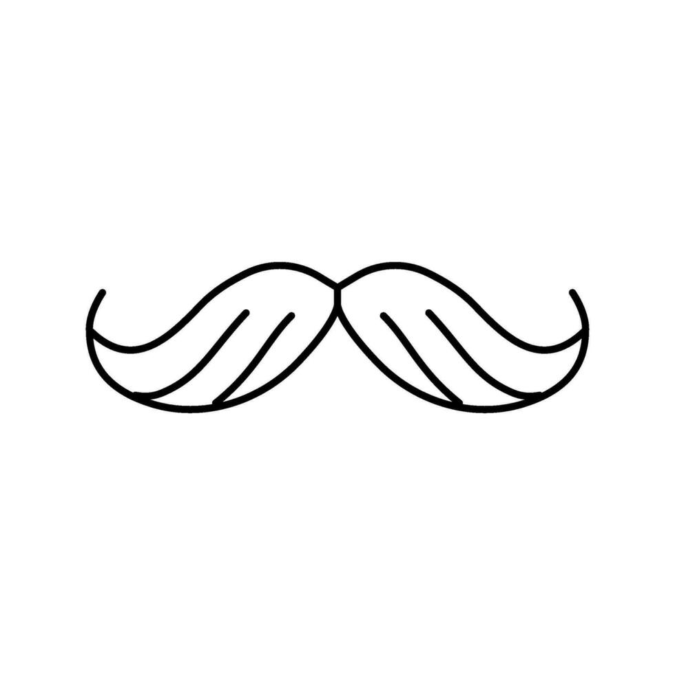 mustache hipster retro line icon vector illustration