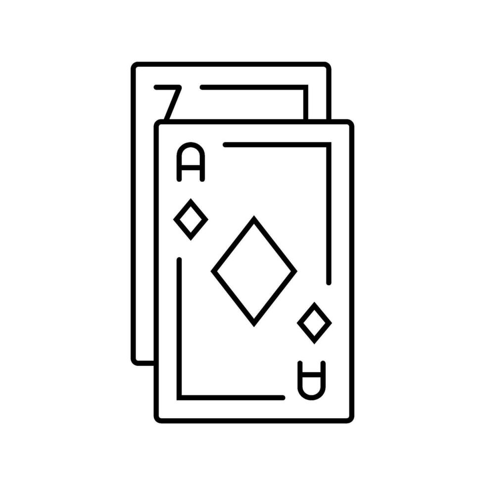 card game board table line icon vector illustration