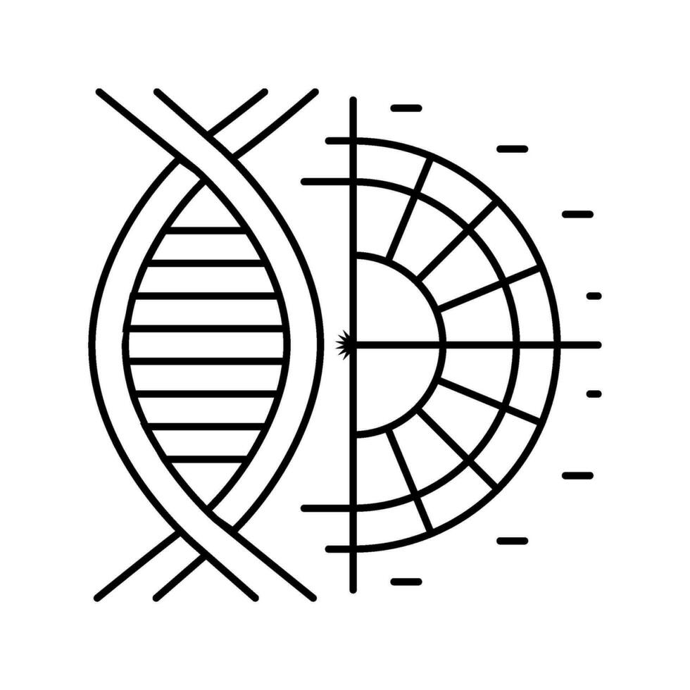 genetic code biochemistry line icon vector illustration