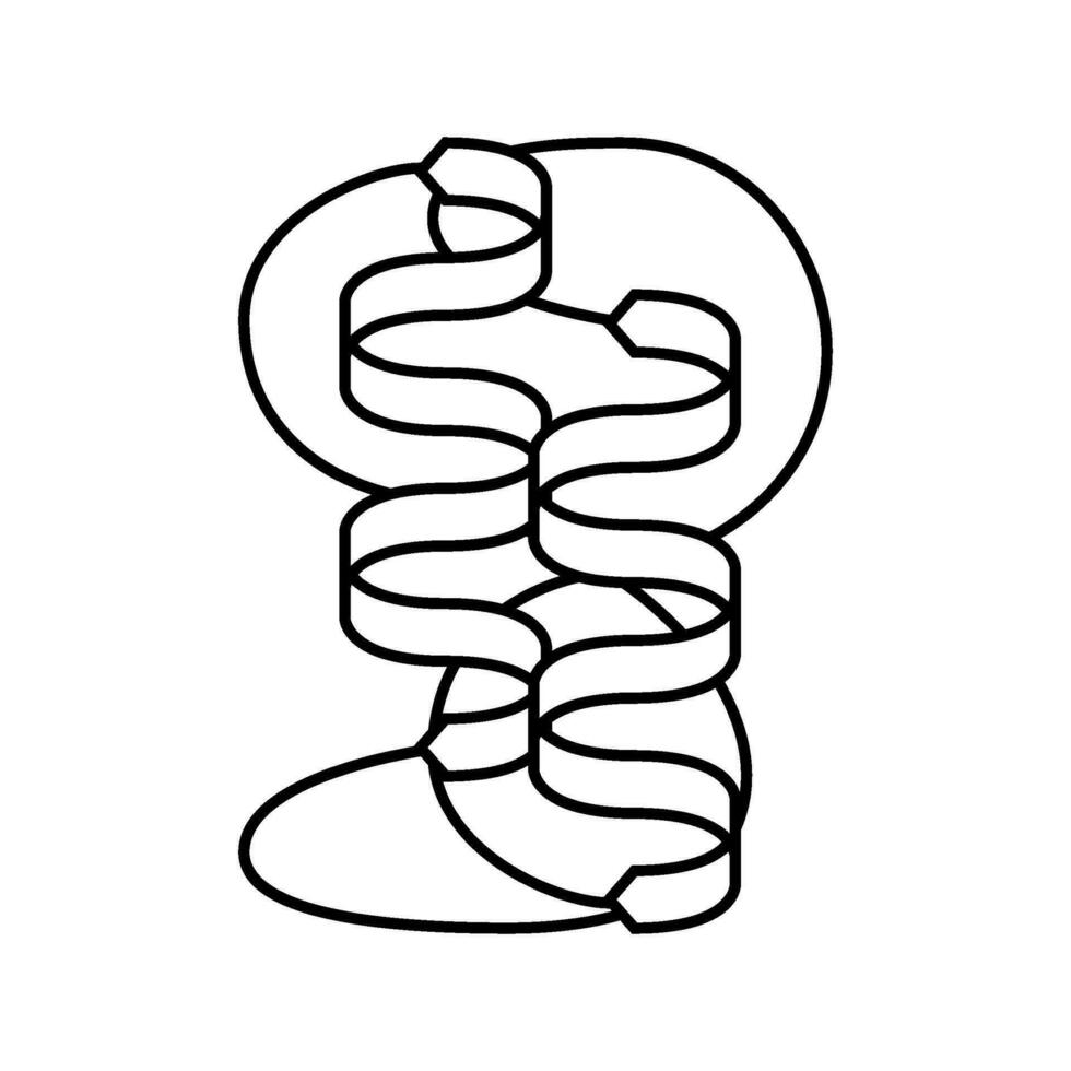 protein folding biochemistry line icon vector illustration