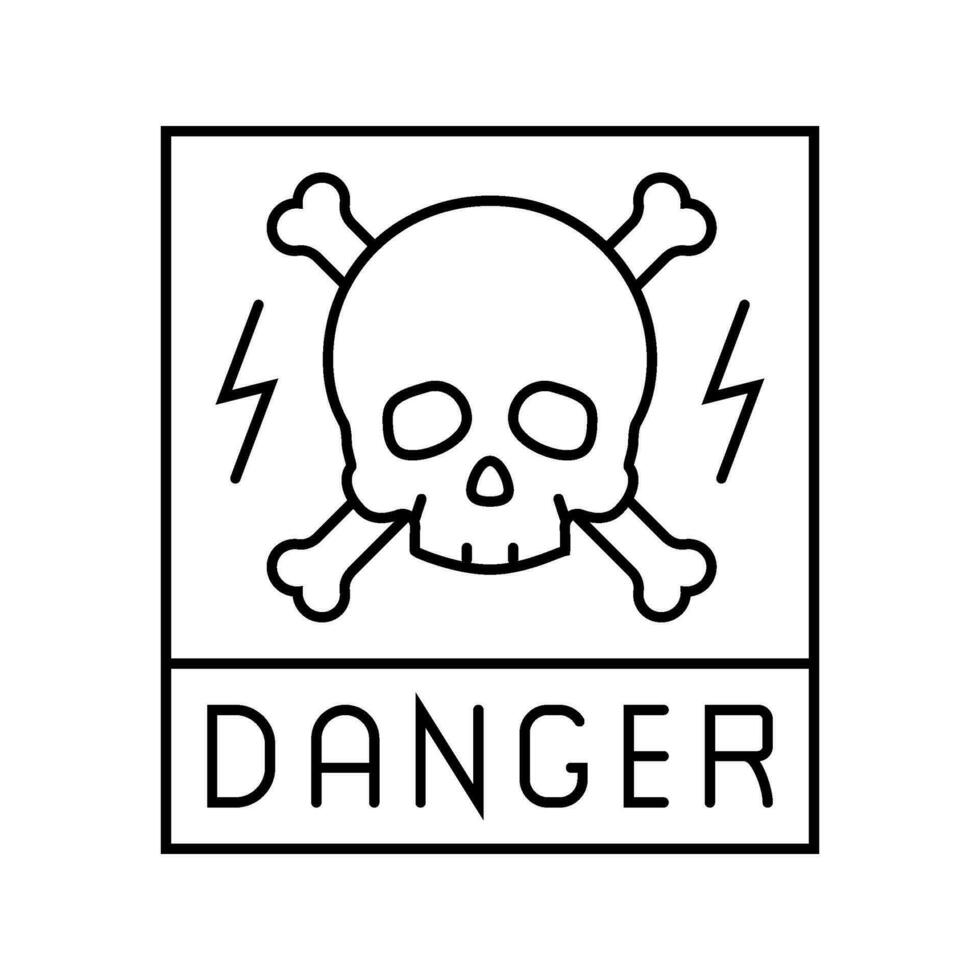 dangerous electricity line icon vector illustration