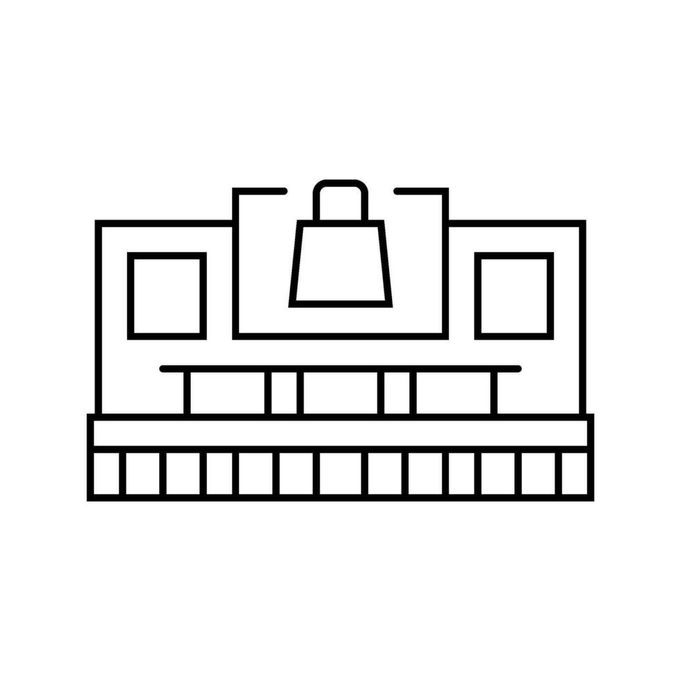 superstore store line icon vector illustration
