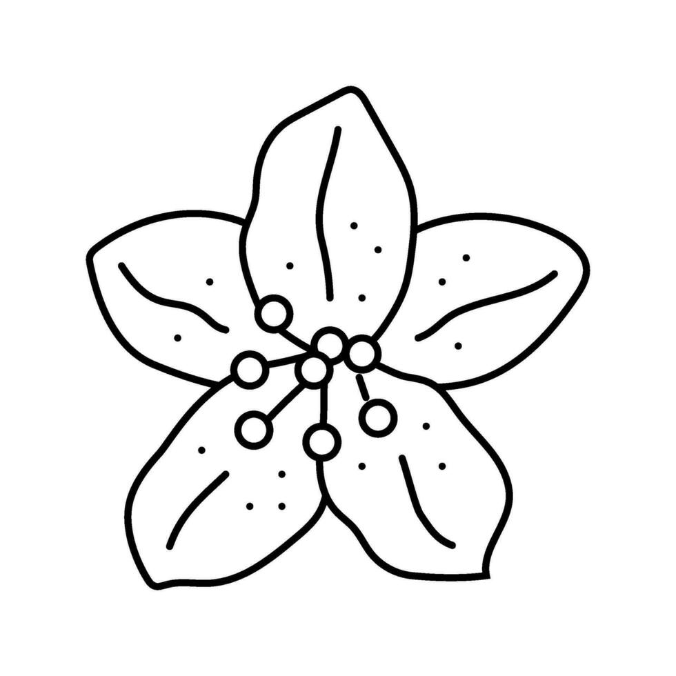 rhododendron flower spring line icon vector illustration