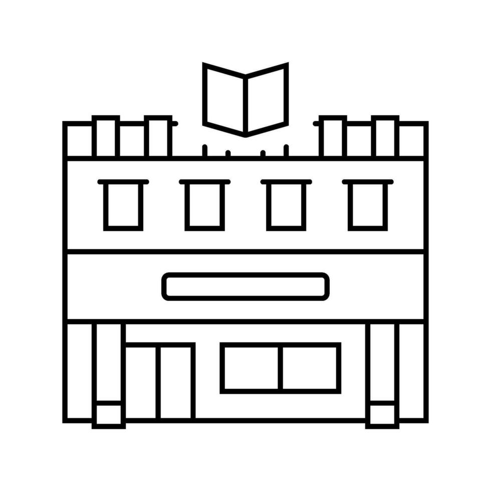 book club shop line icon vector illustration