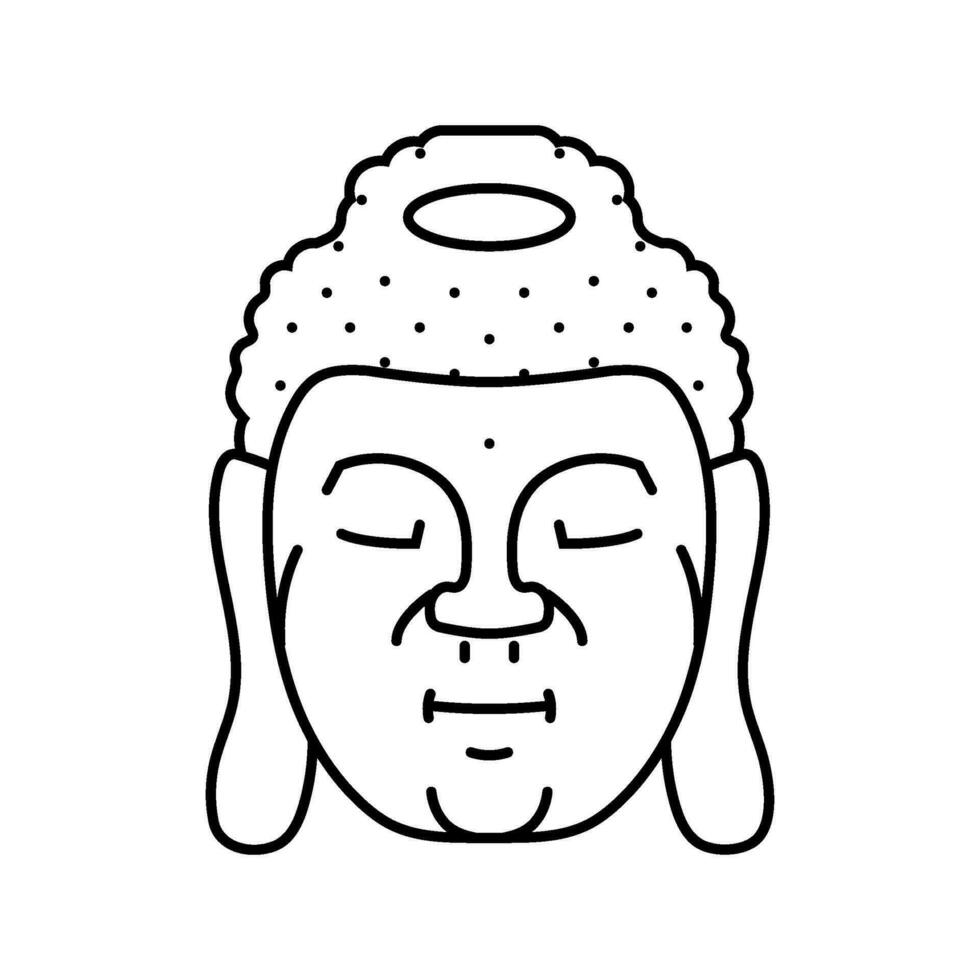 practice spiritual yoga relax line icon vector illustration