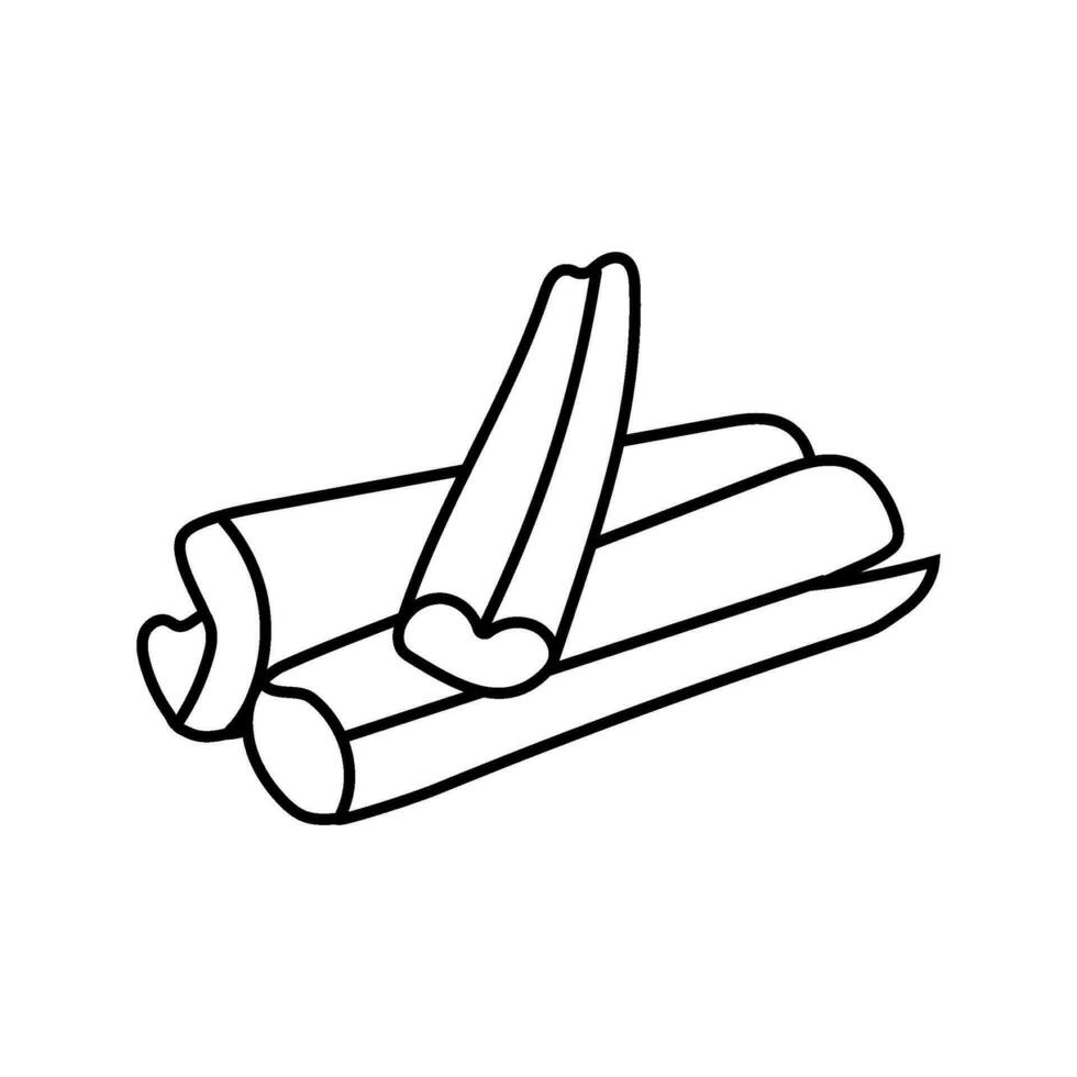 cinnamon food herb line icon vector illustration
