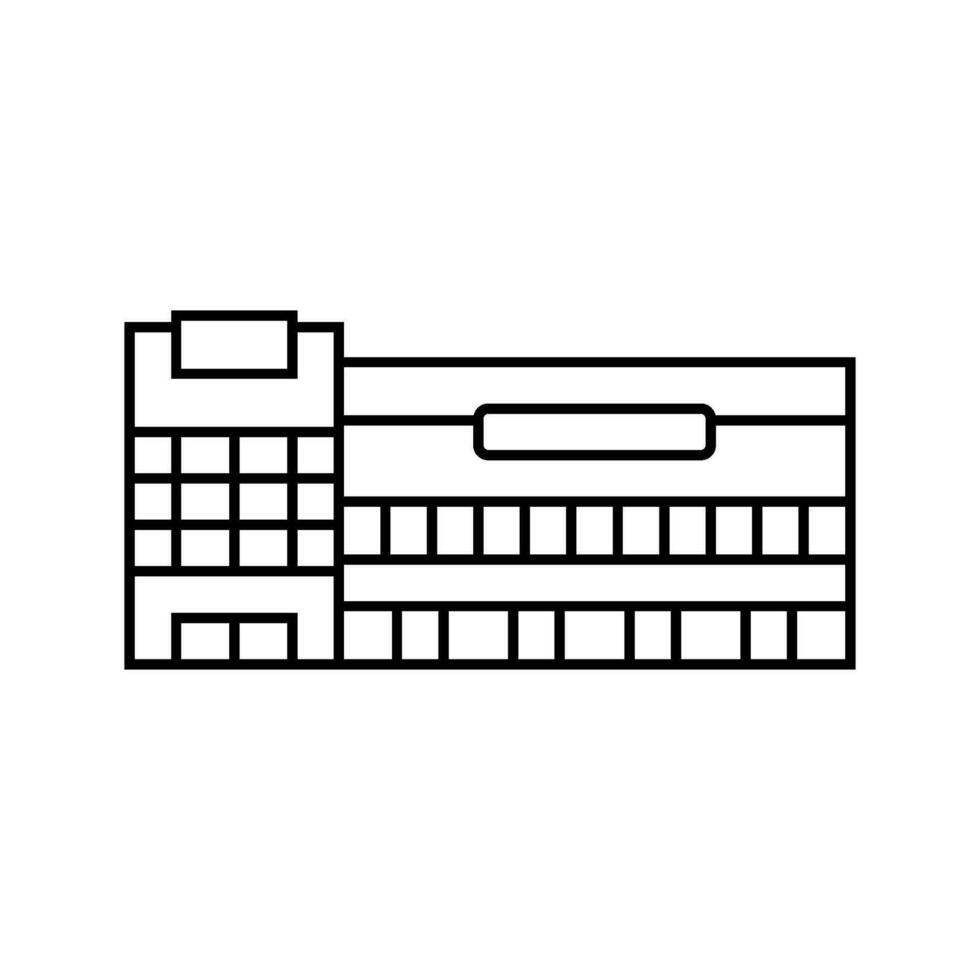 department store shop line icon vector illustration