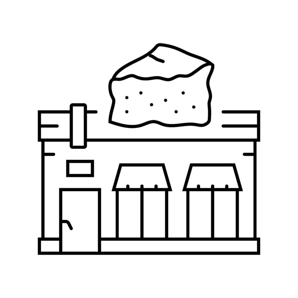 delicatessen shop line icon vector illustration