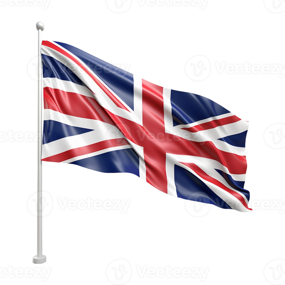 AI generated United Kingdom Flag on Transparent Background - Ai Generated png