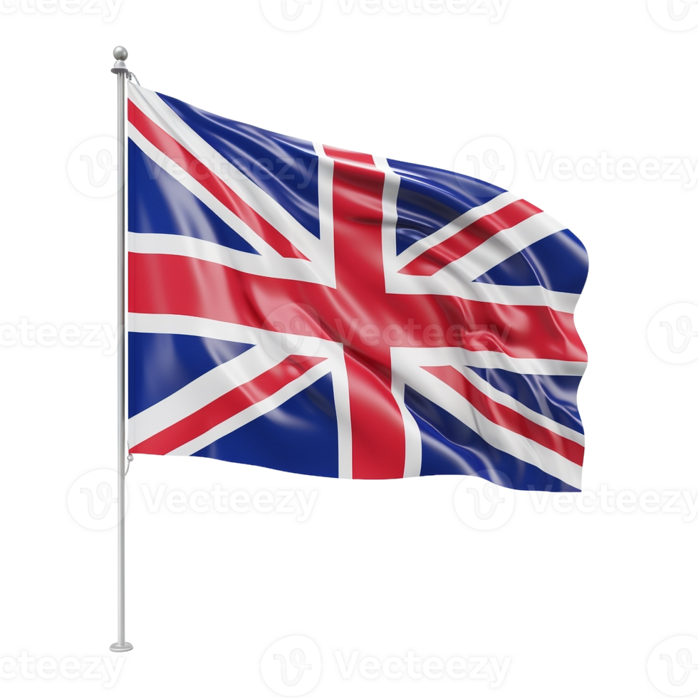 AI generated United Kingdom Flag on Transparent Background - Ai Generated png