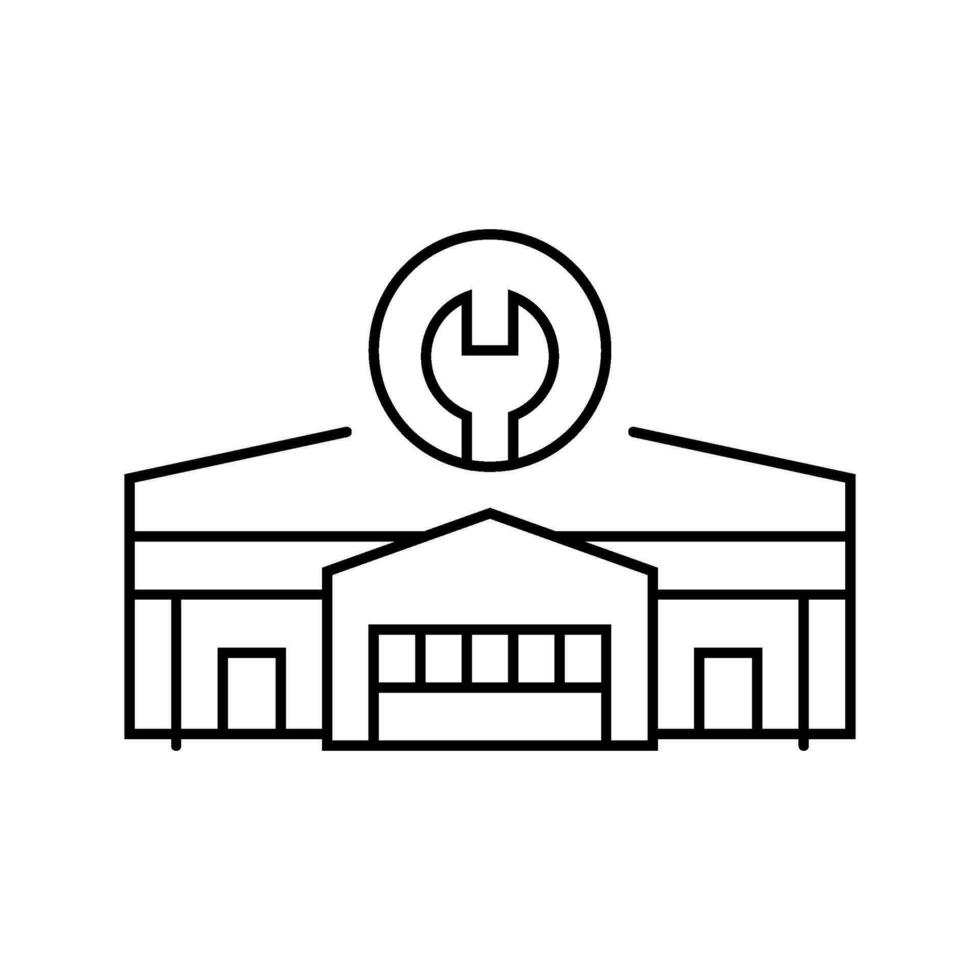 hardware shop shop line icon vector illustration