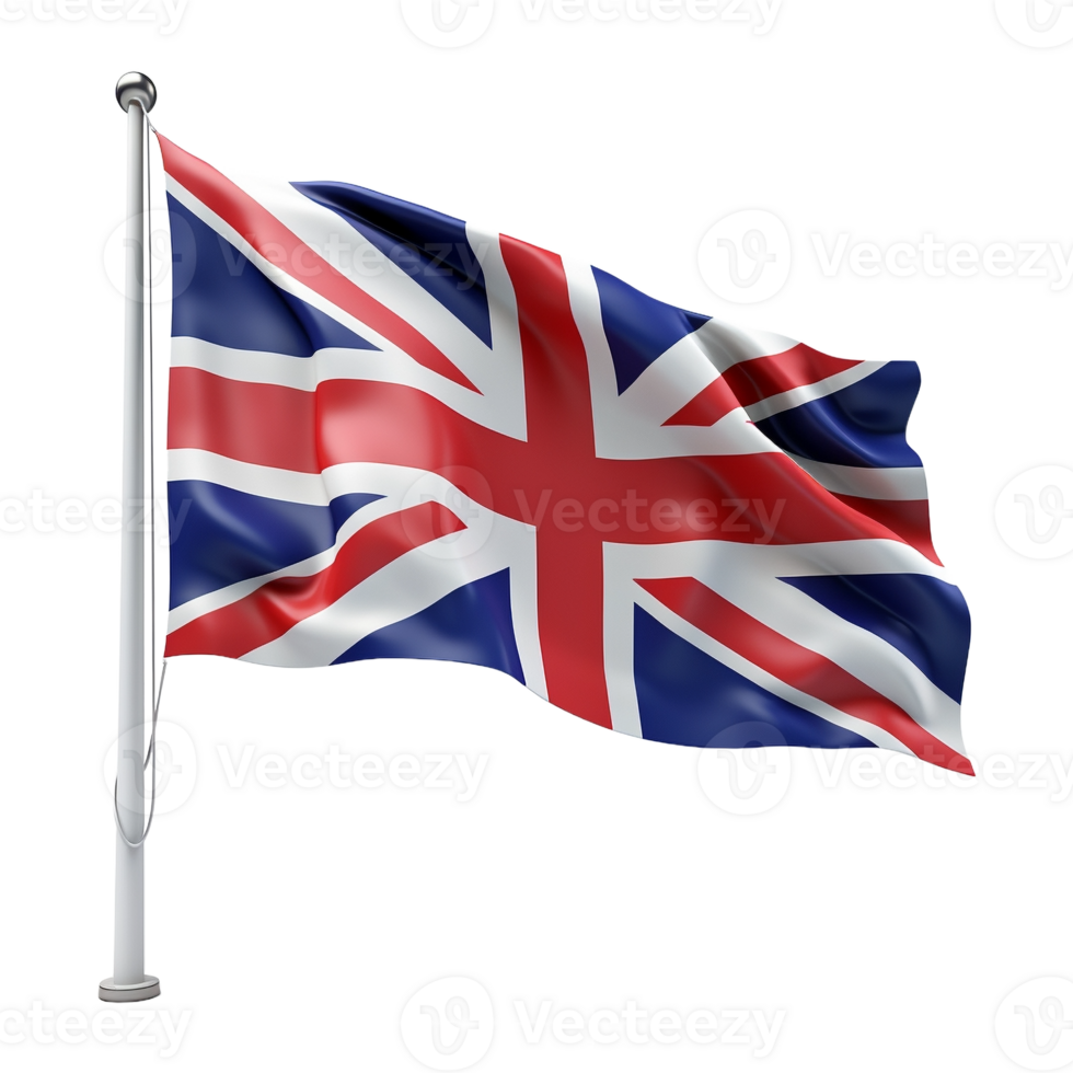 AI generated United Kingdom Flag on Transparent Background - Ai Generated png