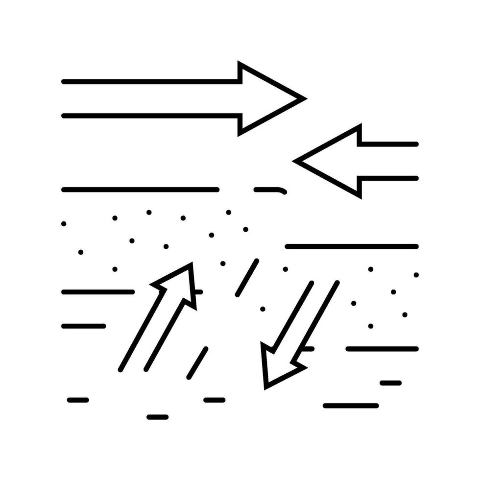 compression reverse earthquake line icon vector illustration