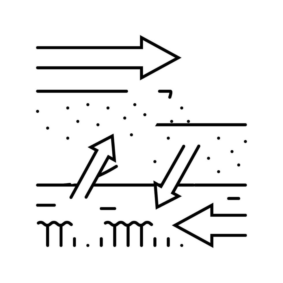compression thrust earthquake line icon vector illustration
