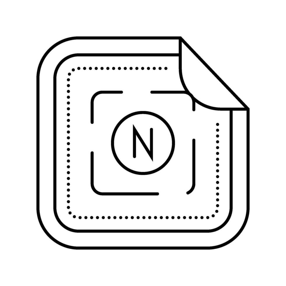 patch nicotine medical therapy line icon vector illustration