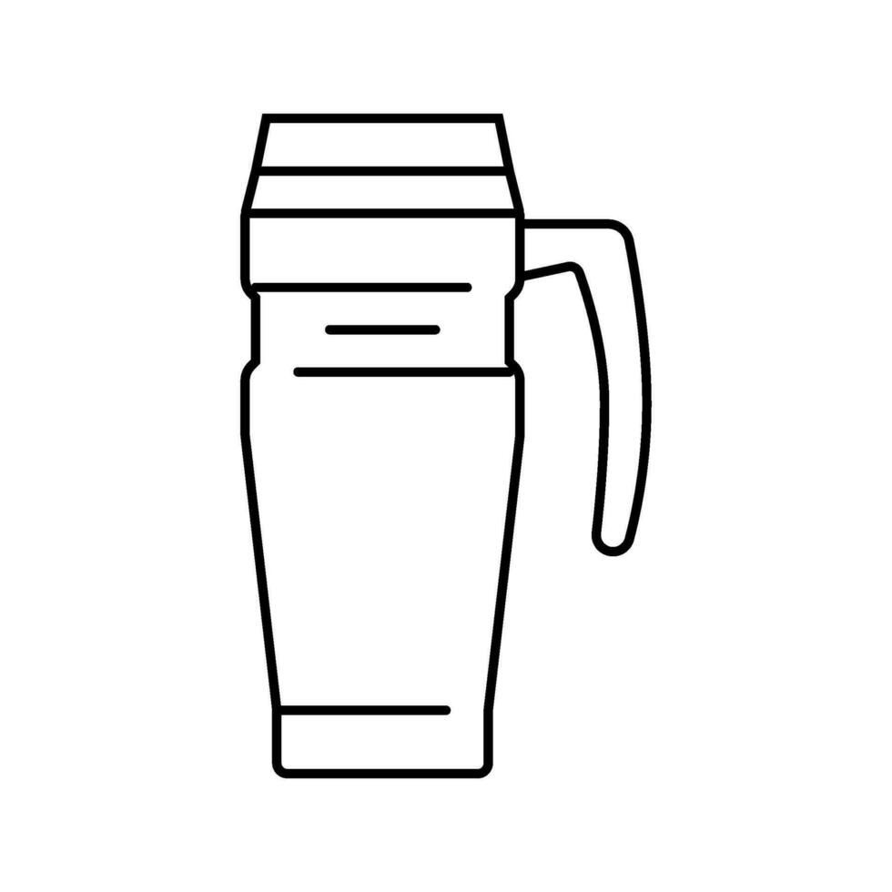 thermos mug home office line icon vector illustration