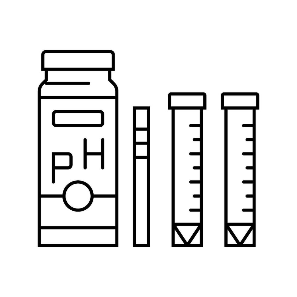 soil test kit garden tool line icon vector illustration