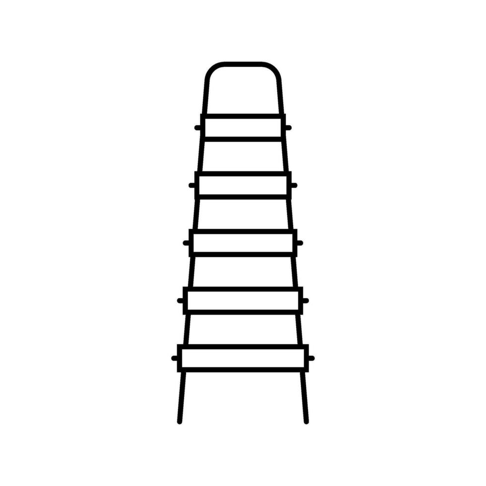 utility ladder garage tool line icon vector illustration