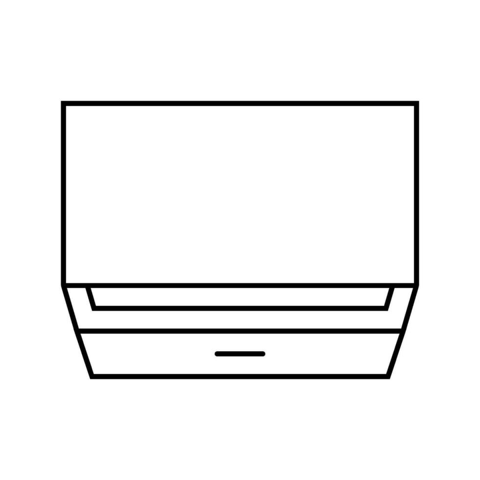 chest of drawers top view line icon vector illustration