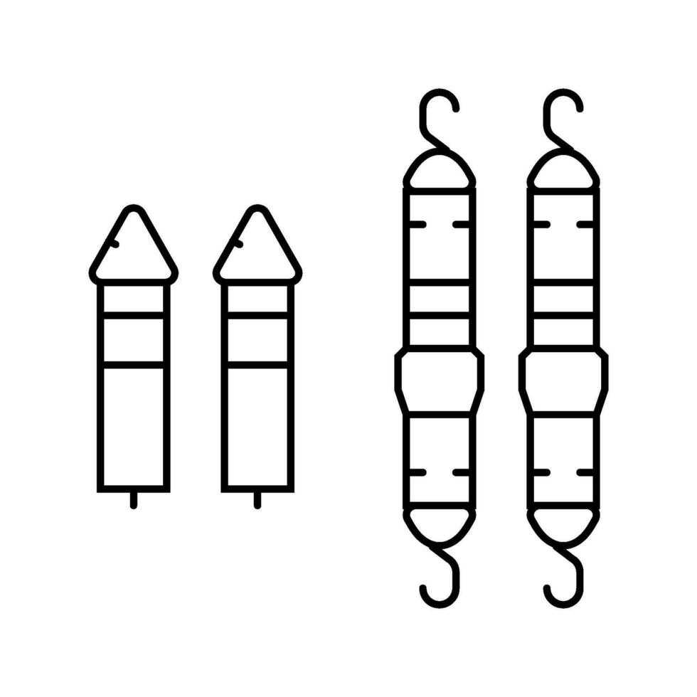 strap system garage tool line icon vector illustration