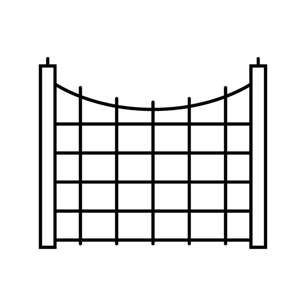 garden fence tool line icon vector illustration