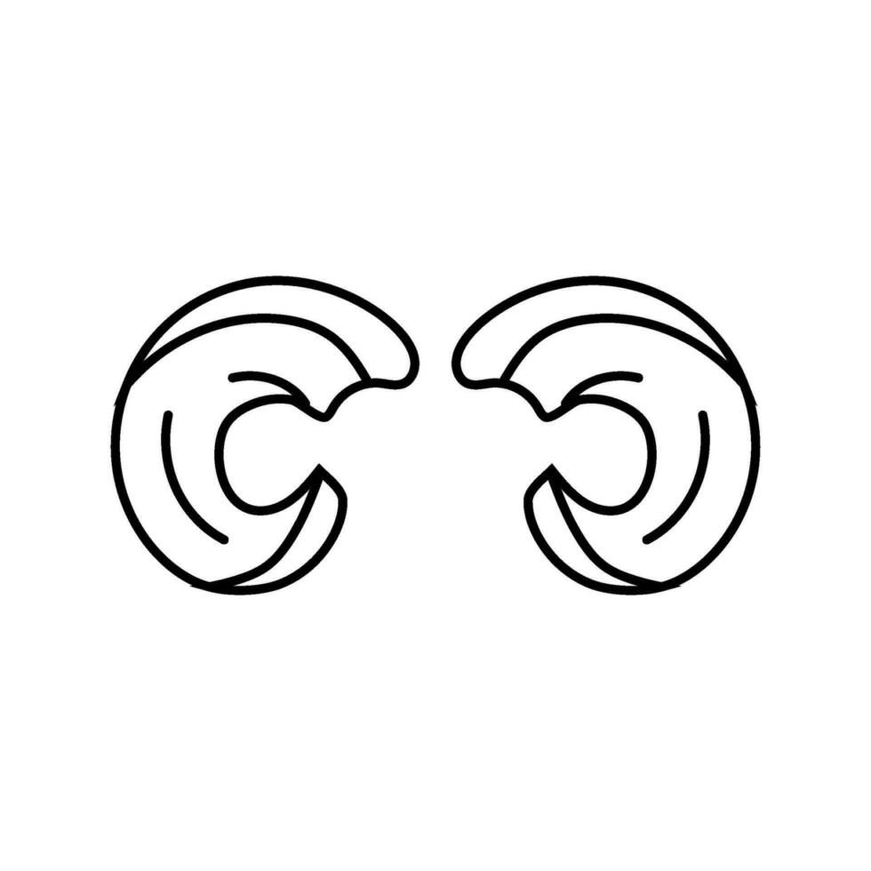 bighorn horn animal line icon vector illustration