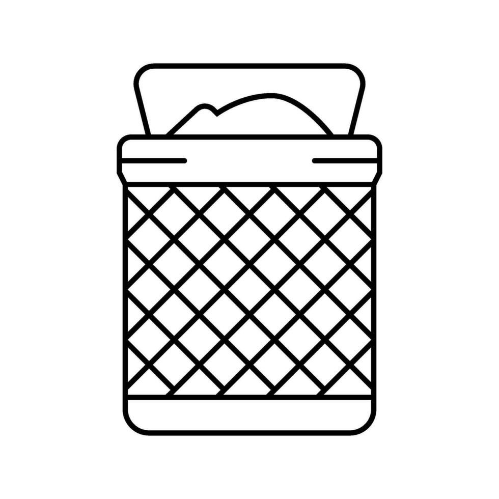 bathroom bin bathroom interior line icon vector illustration