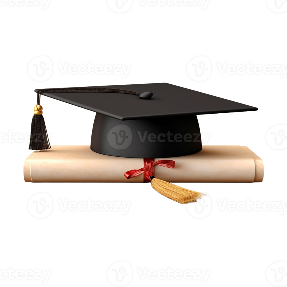 AI generated Graduation Cap on Transparent Background - Ai Generated png